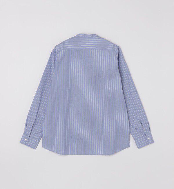 SHIPS「SHIPS: 100S バンドカラー ストライプ シャツ」|シャツ・ブラウス|