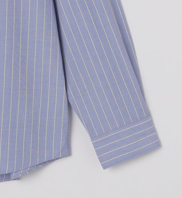 SHIPS「SHIPS: 100S バンドカラー ストライプ シャツ」|シャツ・ブラウス|