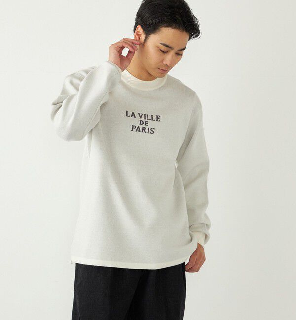 SHIPS Colors 「SHIPS Colors:〈洗濯機可能〉クリーミー ロゴ クルーネック ニット」|ニット・セーター|