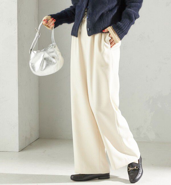 SHIPS for women「〈手洗い可能〉スラブ ツイル イージー スラックス パンツ」|スラックス|ナチュラル