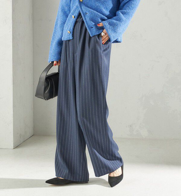 SHIPS for women「〈手洗い可能〉スラブ ツイル イージー スラックス パンツ」|スラックス|