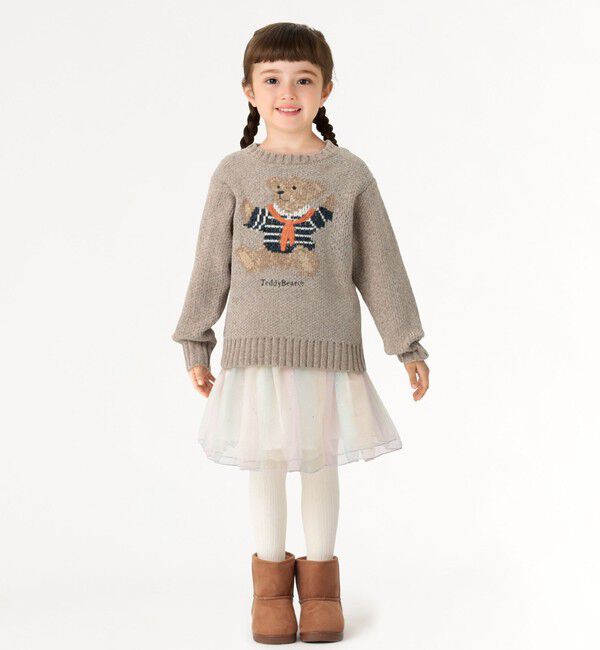 SHIPS Colors 「《一部追加予約》SHIPS Colors:100～140cm /TeddyBear(R) ジャカード モール ニット◆」|ニット・セーター|