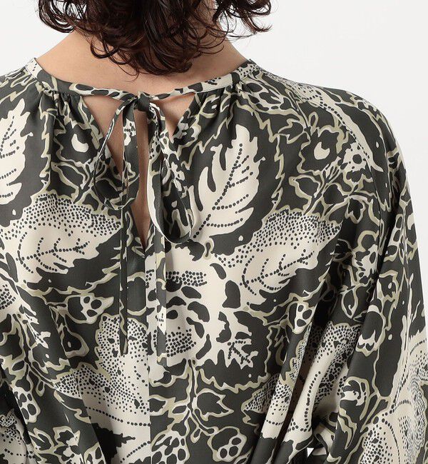 SOULEIADO「レーヨンプリント クルーネックワンピース」|ワンピース|