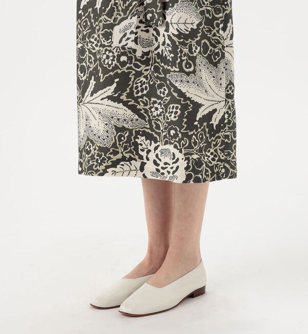 SOULEIADO「レーヨンプリント クルーネックワンピース」|ワンピース|