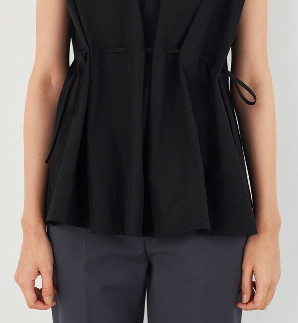 DES PRES「コットンタイプライター フロントアジャストブラウス」|シャツ・ブラウス|