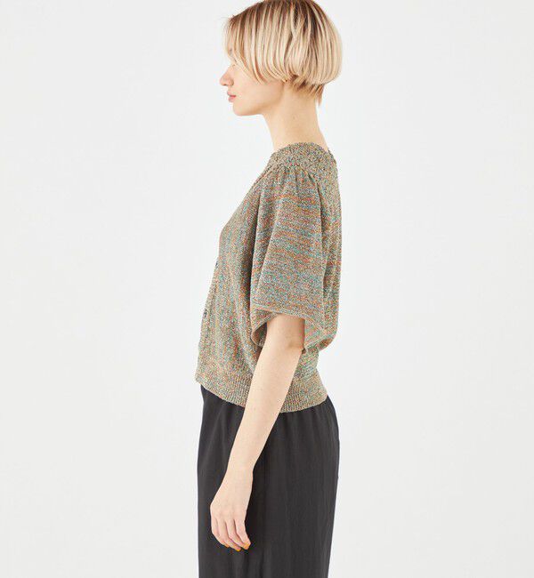 MACPHEE「ルレックスミックス Vネックカーディガン」|カーディガン|