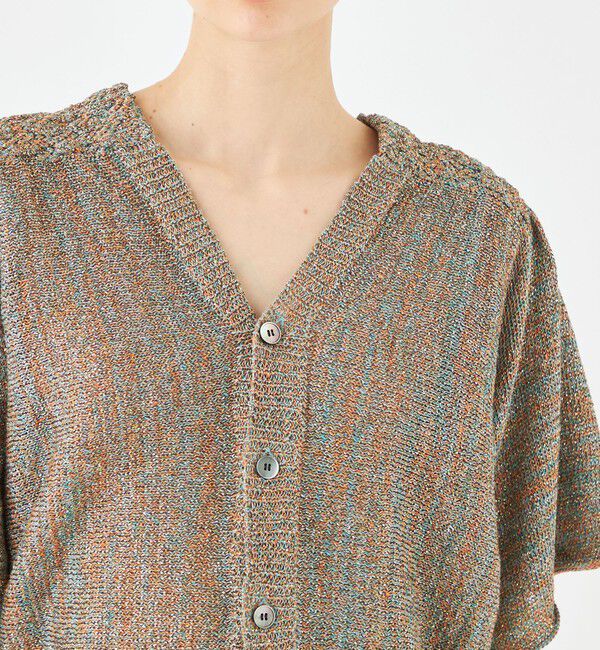 MACPHEE「ルレックスミックス Vネックカーディガン」|カーディガン|