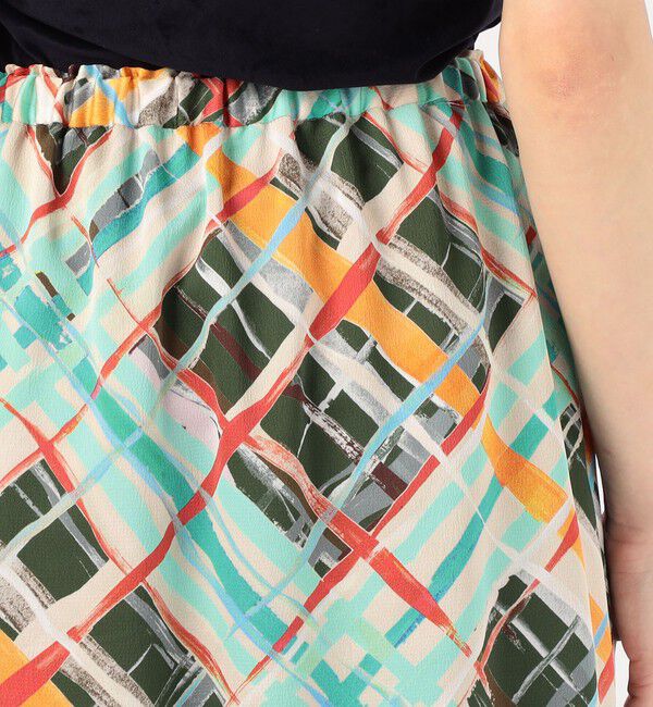 Ballsey「プラッドペイントプリント イージーラップスカート」|スカート|