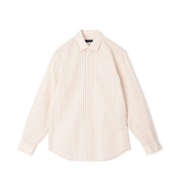 TOMORROWLAND MENS「コットンシアサッカー セミワイドカラーシャツ」|シャツ・ブラウス|44 ベージュ系