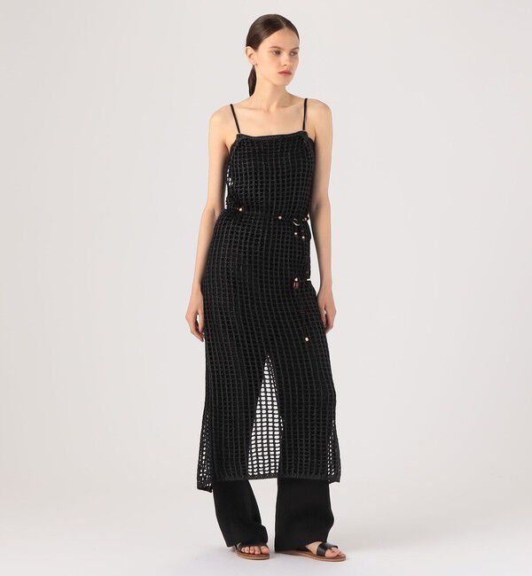 DES PRES「メッシュホイルプリント キャミソールワンピース」|ワンピース|