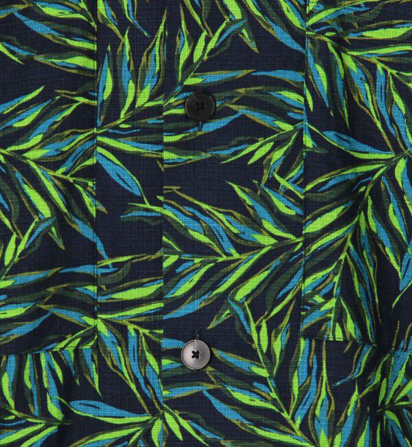 TOMORROWLAND MENS「コットン リーフプリント オープンカラーシャツ」|シャツ・ブラウス|