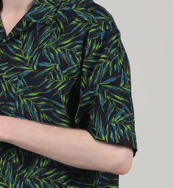 TOMORROWLAND MENS「コットン リーフプリント オープンカラーシャツ」|シャツ・ブラウス|