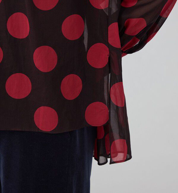 TOMORROWLAND collection「ラルジュドットプリント バックリボンブラウス」|シャツ・ブラウス|