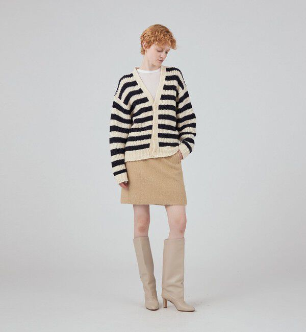 MACPHEE「モヘヤシャギー ミニスカート」|台形|