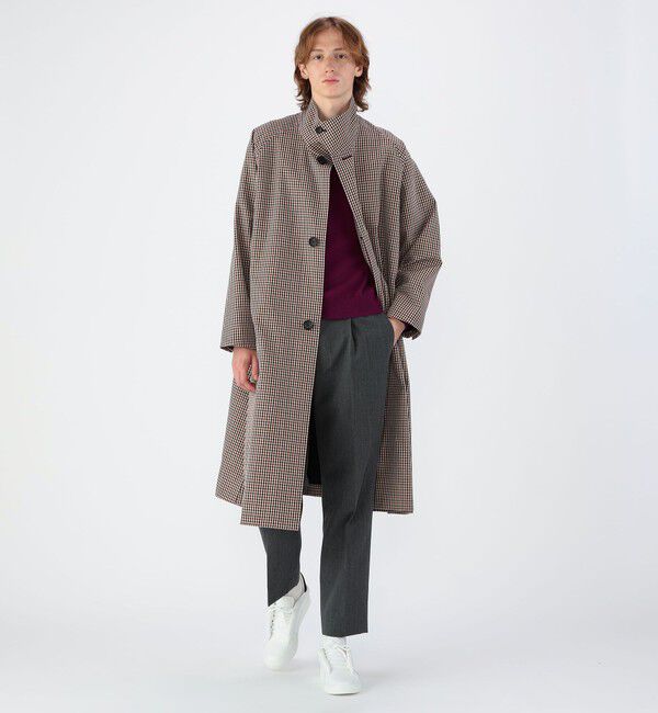 CABaN「ウールギャバジン ガンクラブチェックスタンドカラーコート」|その他|
