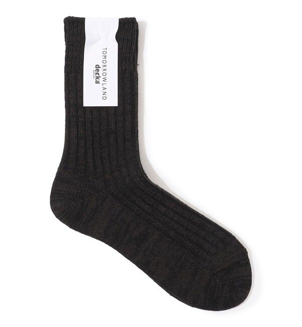 TOMORROWLAND GOODS「【別注】decka リブソックス」|ソックス|19 ブラック