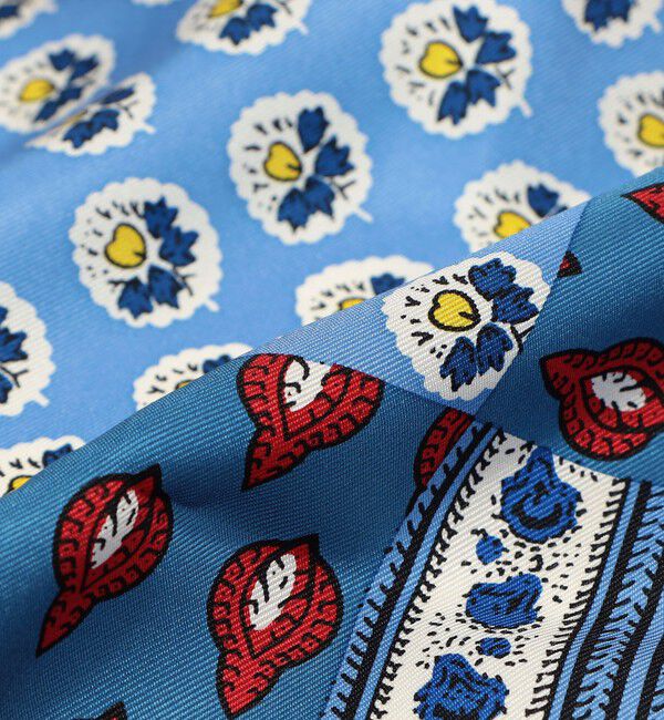 SOULEIADO「SOULEIAO シルクプリント ミニスカーフ」|バンダナ・スカーフ|