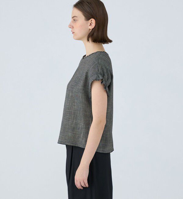 Ballsey「ポリエステルレーヨンカラミ タックスリーブブラウス」|シャツ・ブラウス|