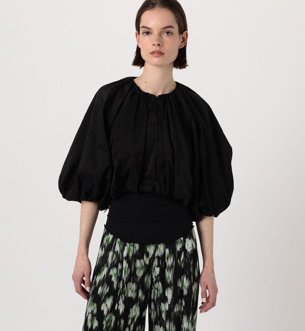 DES PRES「シルクラミーワッシャー ギャザーブルゾン」|ブルゾン・スタジャン|