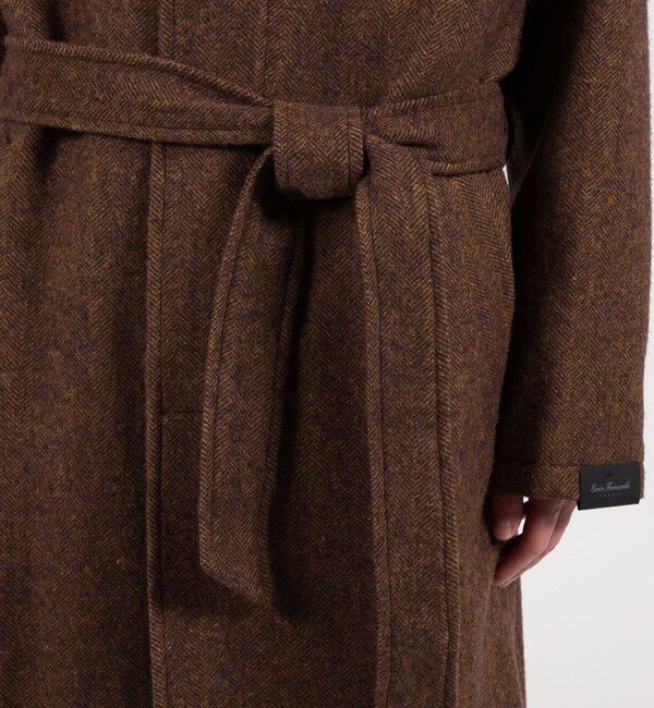 TOMORROWLAND BUYING WEAR「ERRICO FORMICOLA ウールナイロン バルカラー ベルテッドコート」|ステンカラーコート|