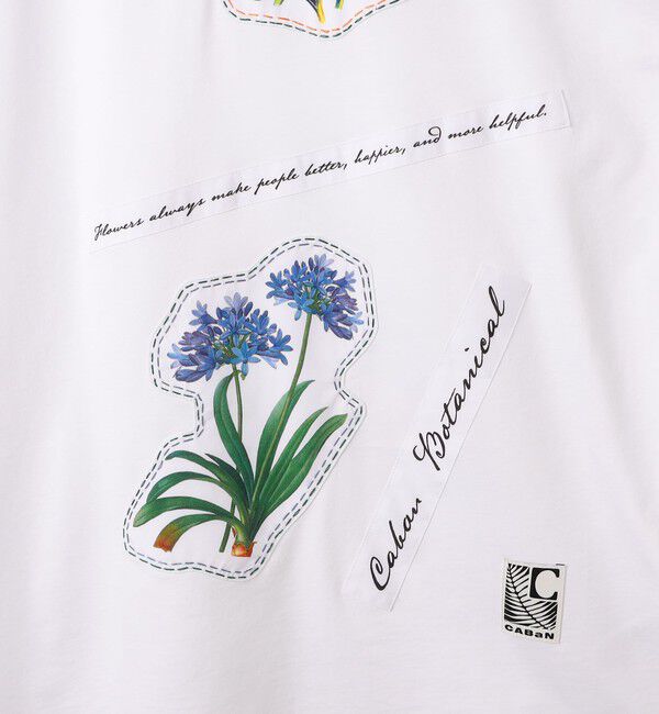 CABaN「CABaN スビンコットン FLOWERSモチーフTシャツ 」|Tシャツ・カットソー|