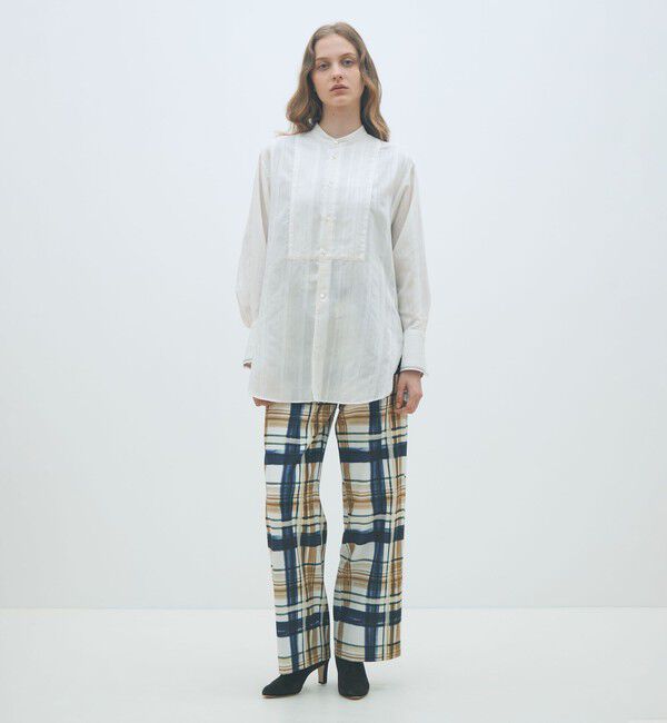 MACPHEE「ドビーストライプ チュニックシャツ」|シャツ・ブラウス|