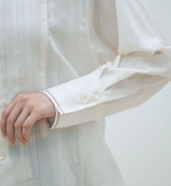 MACPHEE「ドビーストライプ チュニックシャツ」|シャツ・ブラウス|