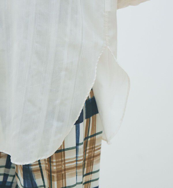 MACPHEE「ドビーストライプ チュニックシャツ」|シャツ・ブラウス|