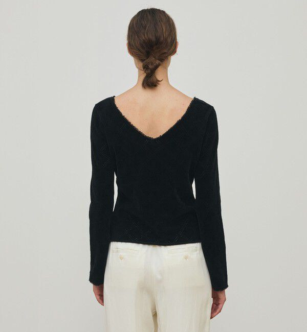 DES PRES「コットンシェニールヤーン ラウンドネックプルオーバー」|ニット・セーター|