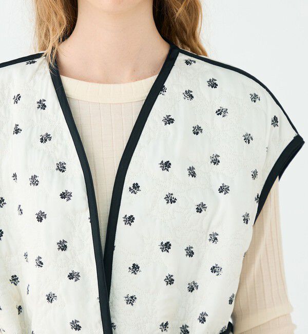 SOULEIADO「レーヨンサテンキルト ベルテッドジレ」|ベスト・ジレ|