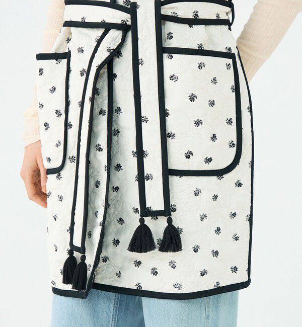 SOULEIADO「レーヨンサテンキルト ベルテッドジレ」|ベスト・ジレ|