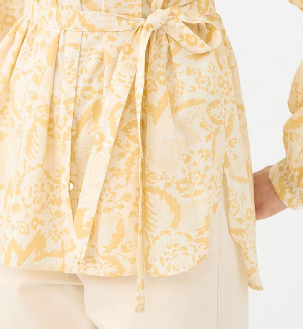 SOULEIADO「コットンローンプリント シャーリングチュニックブラウス」|シャツ・ブラウス|