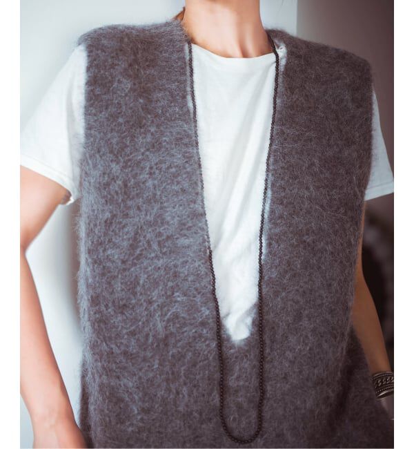  「&ldquo;O&rdquo; SHAGGY KNIT：ベスト」|ニット・セーター|