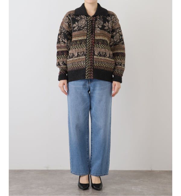  「TANAKA JACQUARD CARDIGAN ST-230-BK：カーディガン」|ニット・セーター|