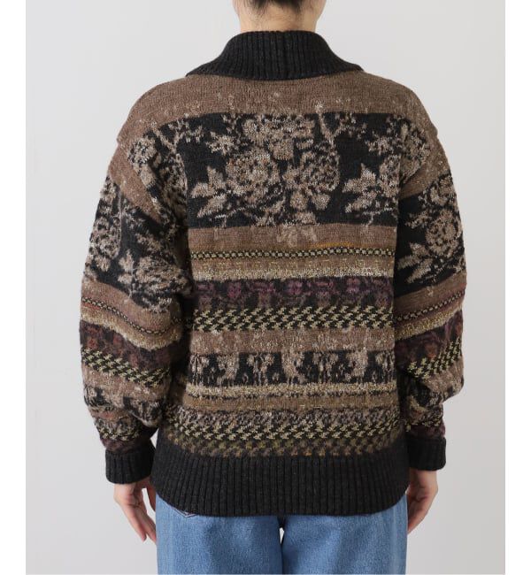  「TANAKA JACQUARD CARDIGAN ST-230-BK：カーディガン」|ニット・セーター|