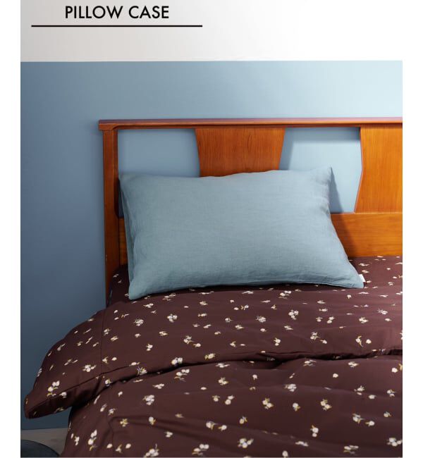 journal standard Furniture「LINEN PILLOW CASE 43x63　ピローケース」|その他|ブルー