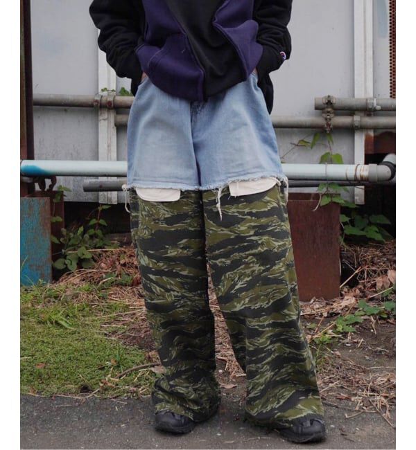 JOINT WORKS「DISCOVERED / ディスカバード LAYERED ARMY DENIM PANTS」|デニム|ネイビー