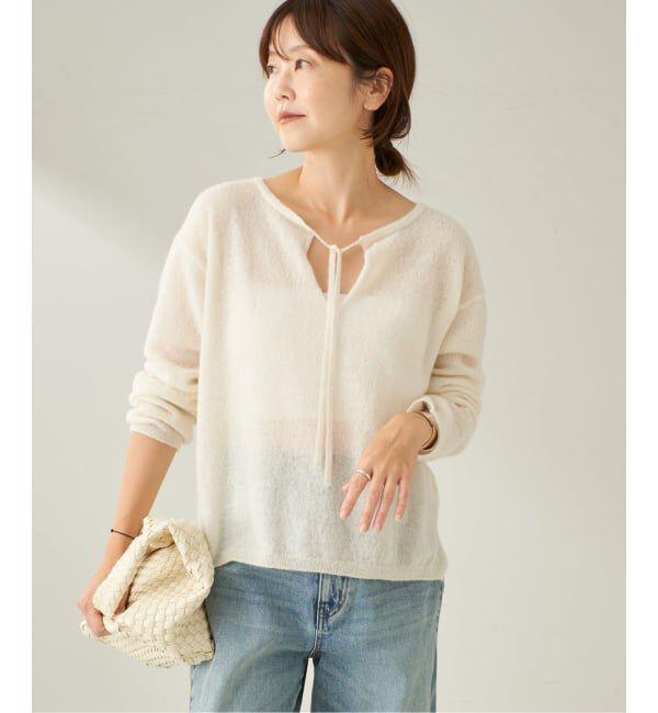 Plage「アルパカMix STRING ニット」|ニット・セーター|ホワイト