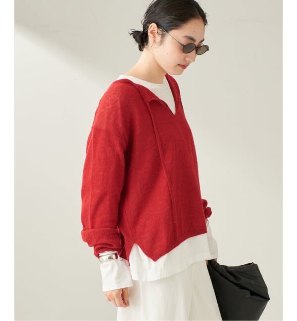 Plage「アルパカMix STRING ニット」|ニット・セーター|レッド
