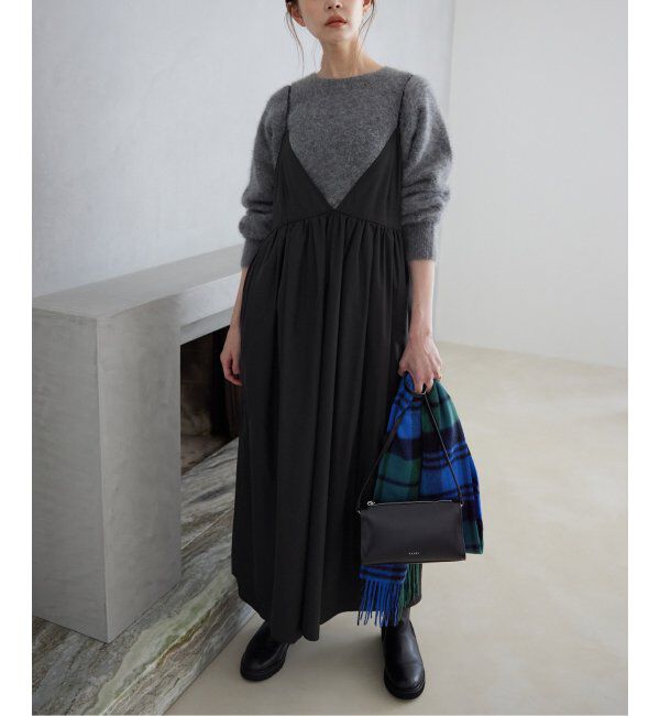 SLOBE IENA「《追加2》タフタギャザーキャミワンピース」|ワンピース|