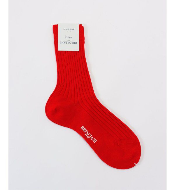 VERMEIL par iena「BRESCIANI ブレッシアーニ 別注リブソックス WD009UN0001」|ソックス|レッド