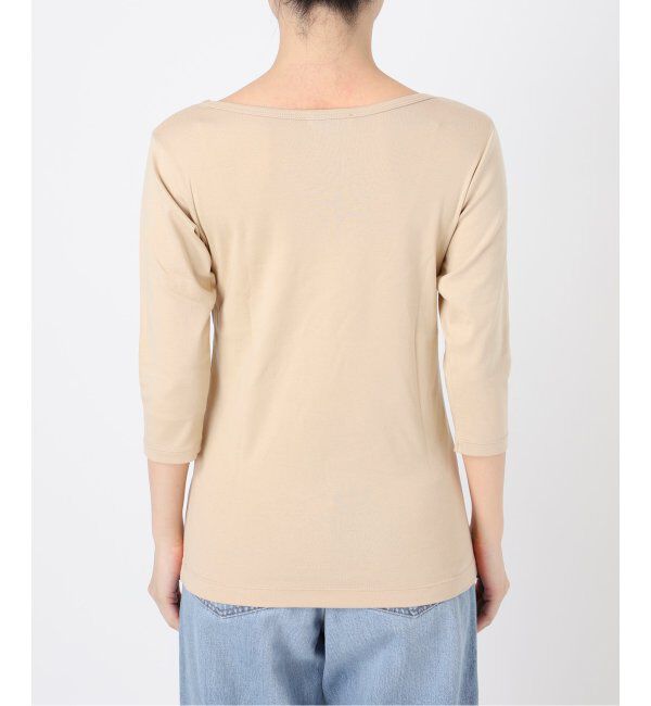 IENA「ATON/エイトン 別注 SUVIN FRAISE ボートネック Tシャツ」|Tシャツ・カットソー|