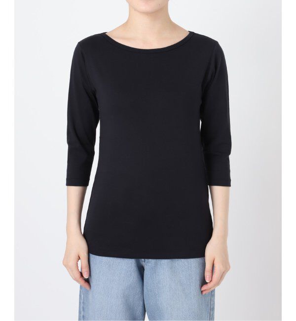 IENA「ATON/エイトン 別注 SUVIN FRAISE ボートネック Tシャツ」|Tシャツ・カットソー|