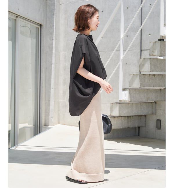 SLOBE IENA「《WEB・一部店舗限定/追加》レーヨンボイルバンドカラーブラウス」|シャツ・ブラウス|