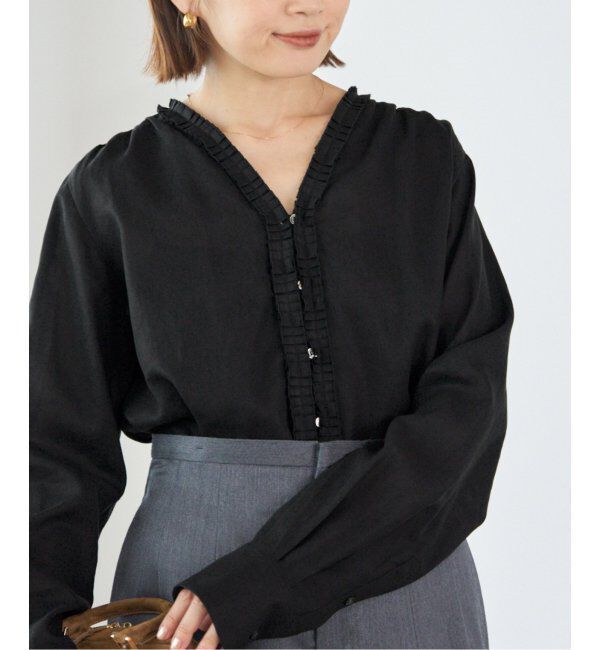 IENA「《追加》タックフリルブラウス」|シャツ・ブラウス|