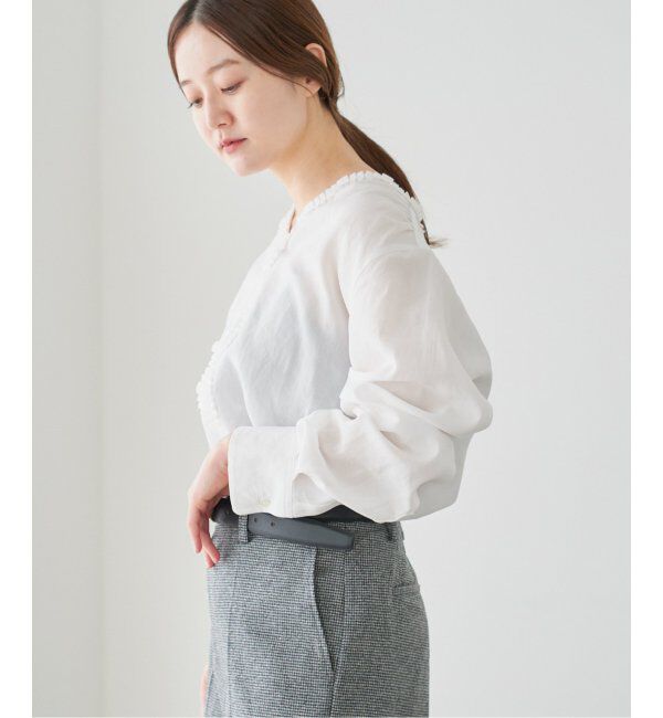 IENA「《追加》タックフリルブラウス」|シャツ・ブラウス|