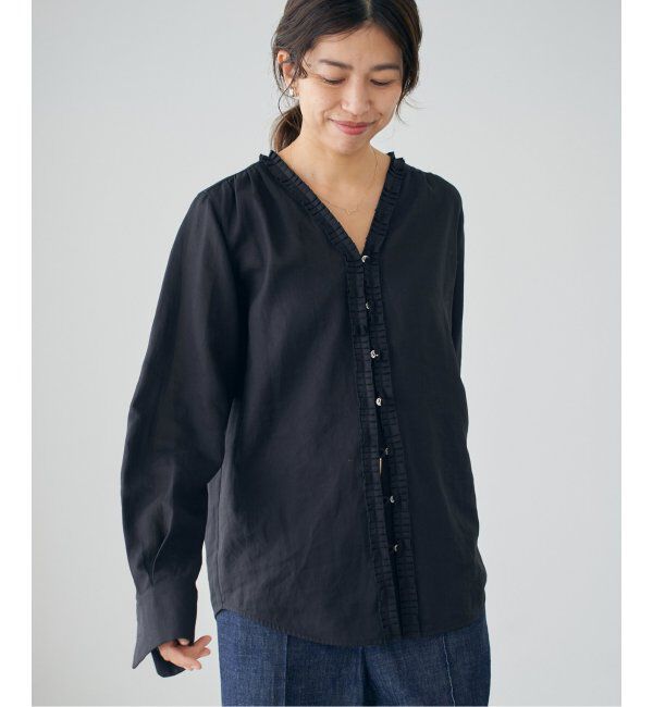 IENA「《追加》タックフリルブラウス」|シャツ・ブラウス|