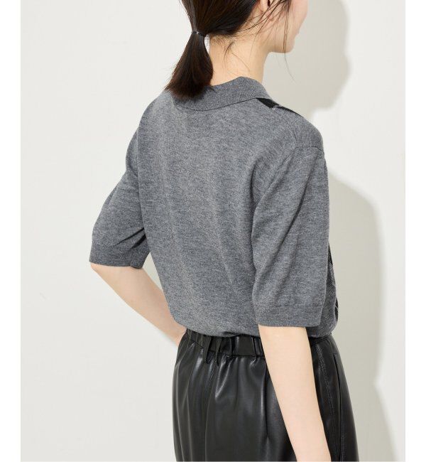 SLOBE IENA「アーガイルハーフスリーブニット」|ニット・セーター|