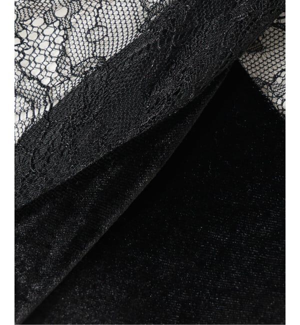 SLOBE IENA「《追加》miller/ミラー SLOBE別注 ベロアレースミャミソール」|キャミソール|