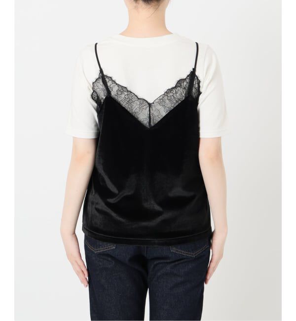 SLOBE IENA「《追加》miller/ミラー SLOBE別注 ベロアレースミャミソール」|キャミソール|